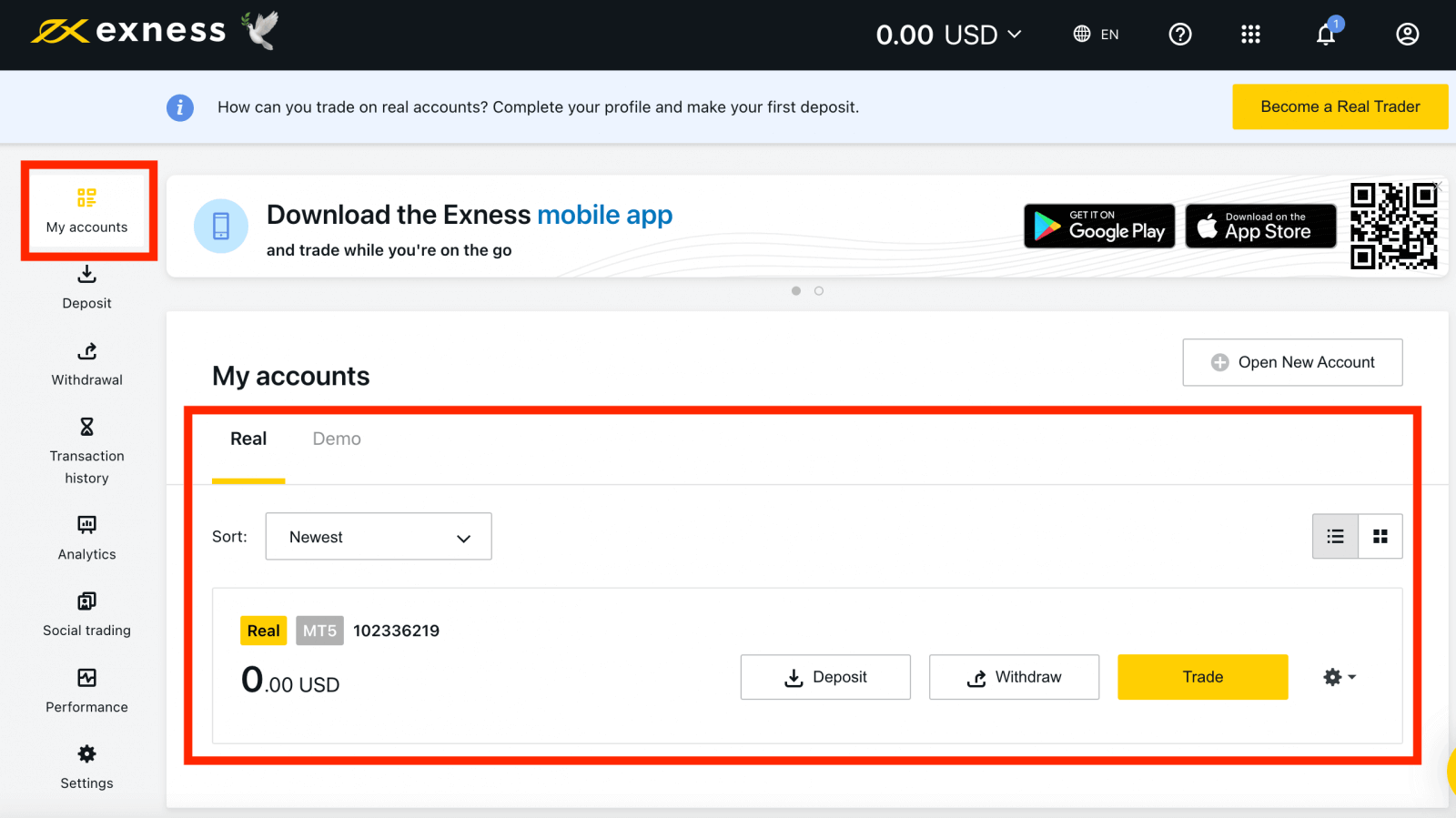 How to Open a Demo Account on Exness
